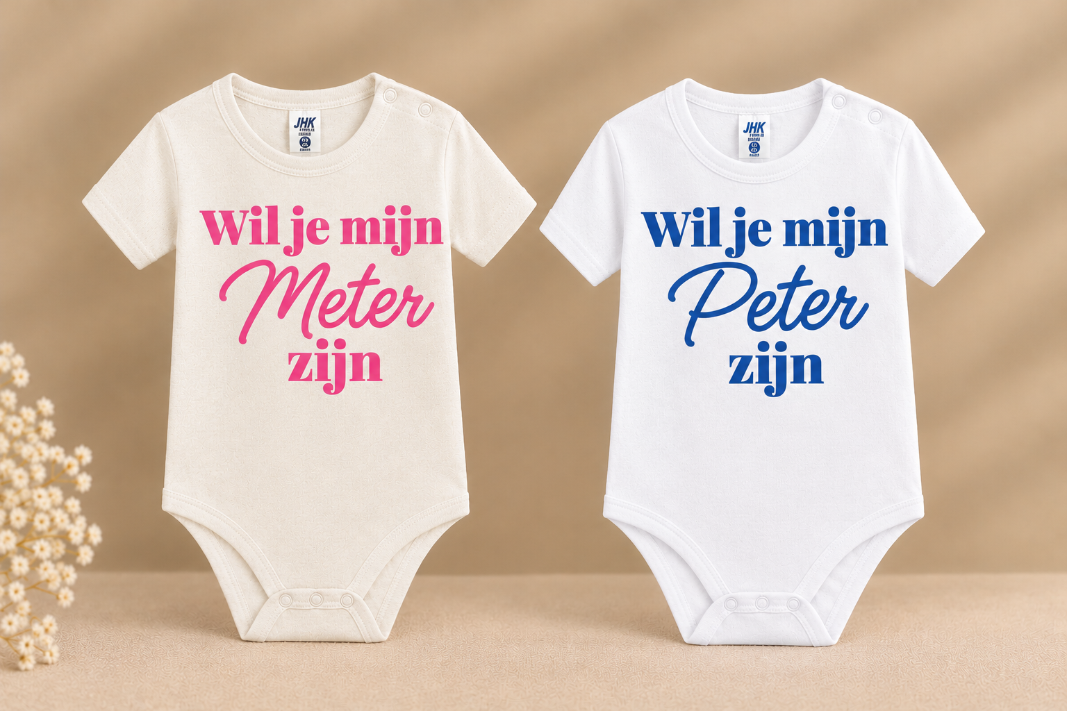Babyrompers voor Meter en Peter