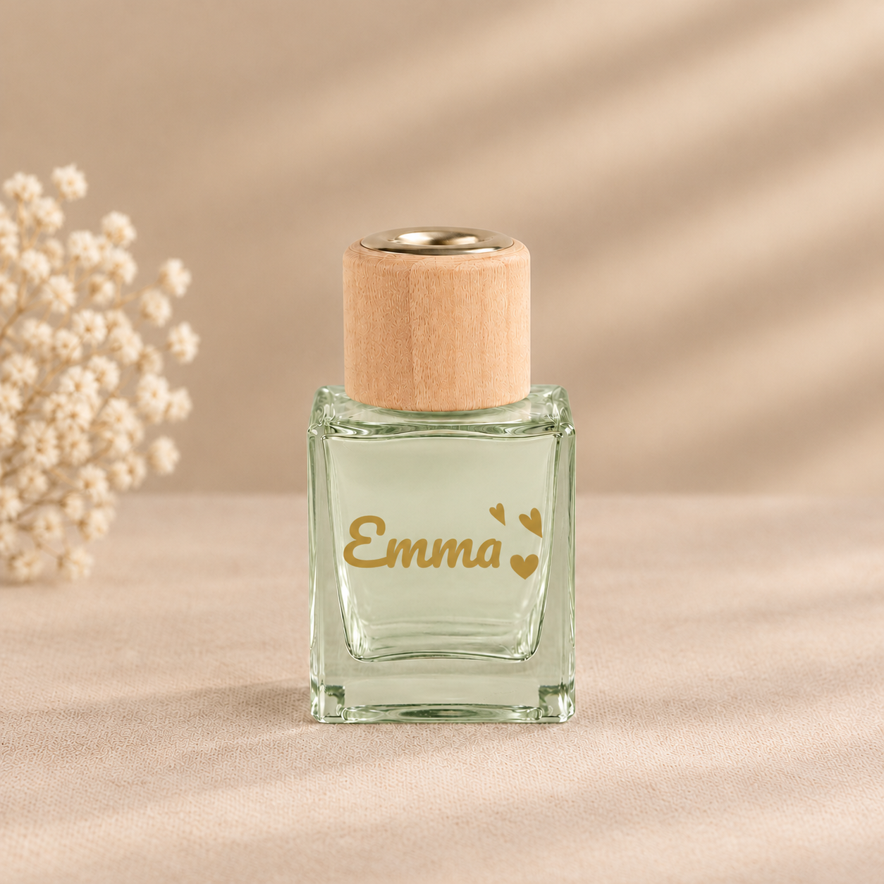 Elegant parfumflesje Emma met hartjes