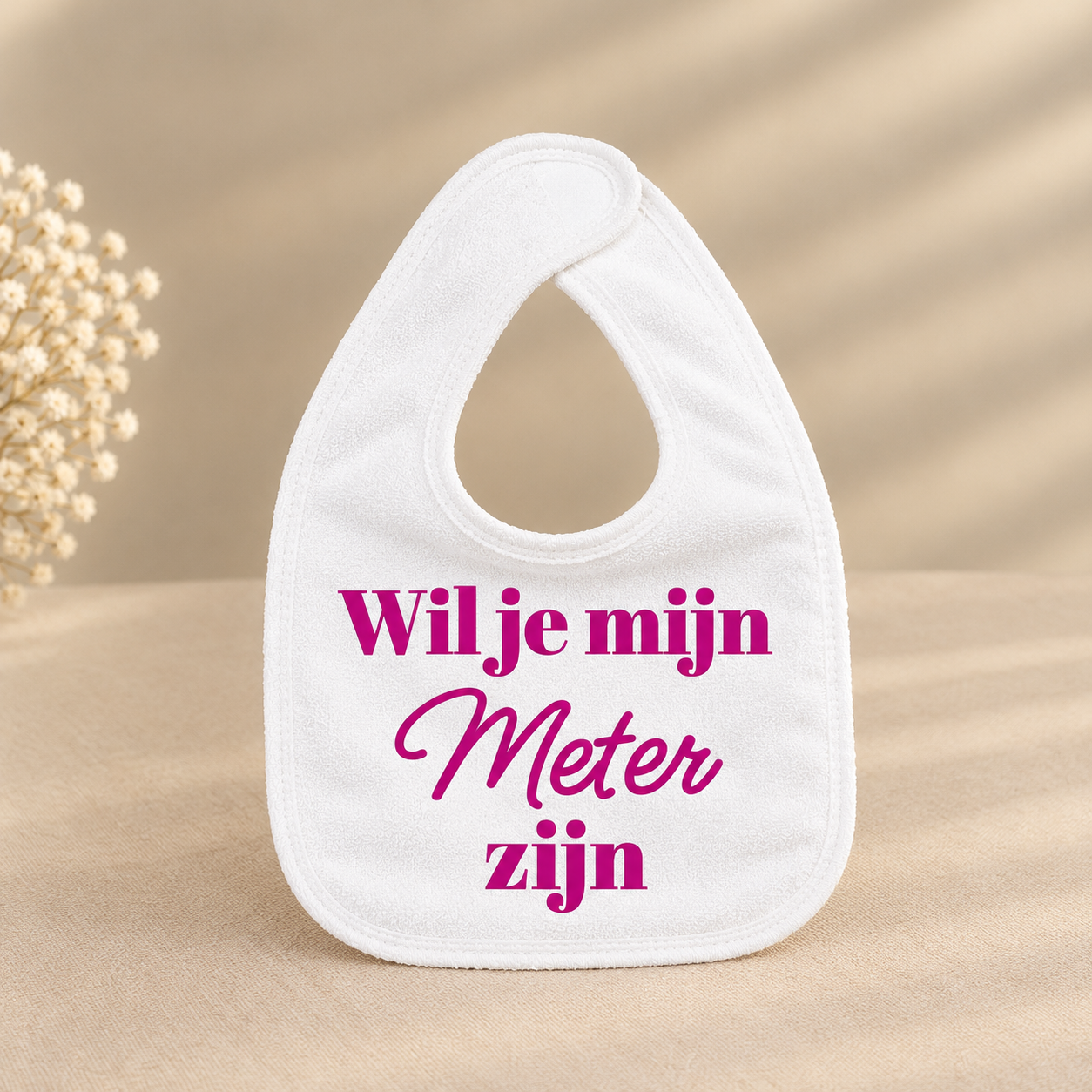 Witte slab met meterboodschap